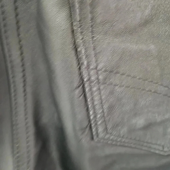 LEATHER Pants High Rise Tall Fit 30 - Picture 12 of 13